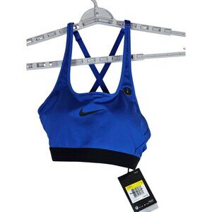 Nike Classic Strap Sports Bra Small Blue Black Dri-FIT New with Tags
